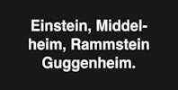 Einstein, Middelheim, Rammstein Guggenheim