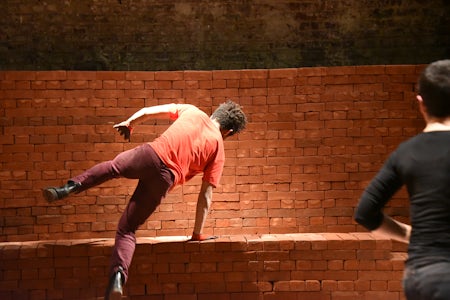 Bricks -Installation and performance 'Piles of Bricks' at Beursschouwburg - 2020