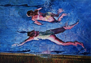Luc Dondeyne Night Pool, 2020, 140x200